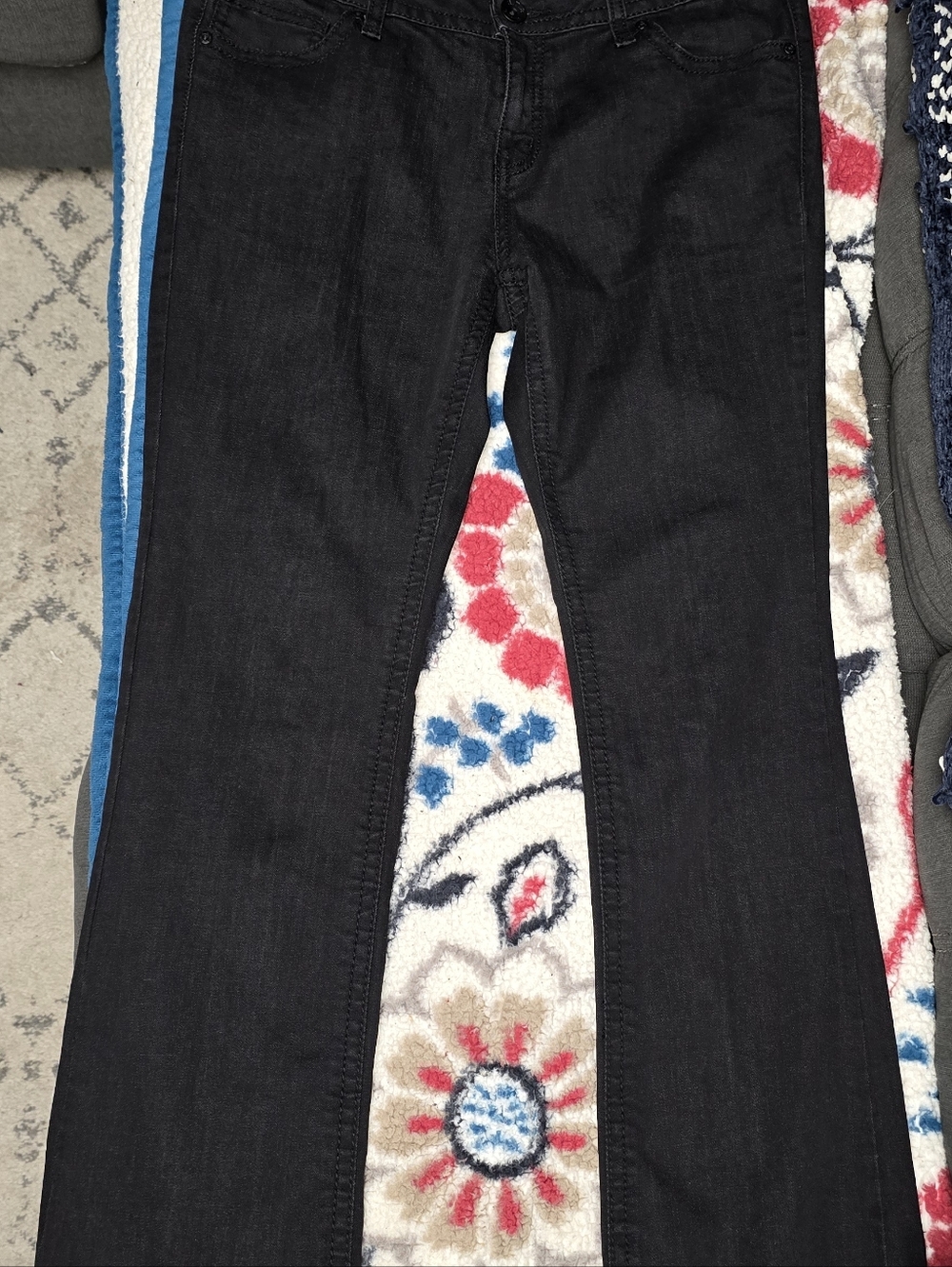 a.n.a Black High Rise Straight Leg Stretch Denim Jeans 31 12 Classic Minimalist